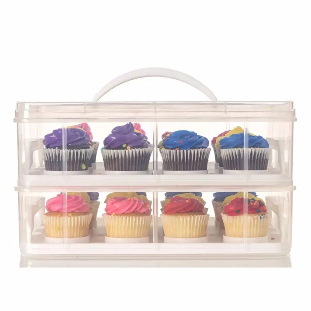 Portable 2 Tier Cupcake Carrier Rectangle with Lid and Handle Cupcake Storage Box Transparent 24 Grids Cupcake Containers Picnic
Portable 2 Tier Cupcake Carrier Rectangle with Lid and Handle Cupcake Storage Box Transparent 24 Grids Cupcake Containers Picnic