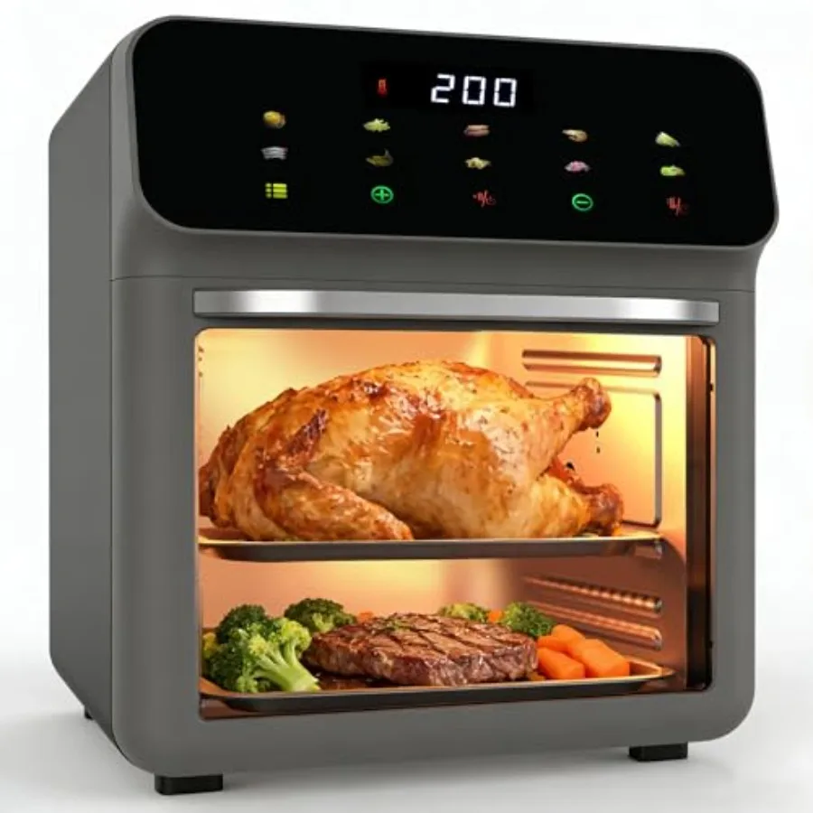 10 IN 1 Air Fryer Oven Combo Countertop Convection Airfryer with Toaster Clear View Window for Family 60-Minute Timer Digital L
10 IN 1 Air Fryer Oven Combo Countertop Convection Airfryer with Toaster Clear View Window for Family 60-Minute Timer Digital L