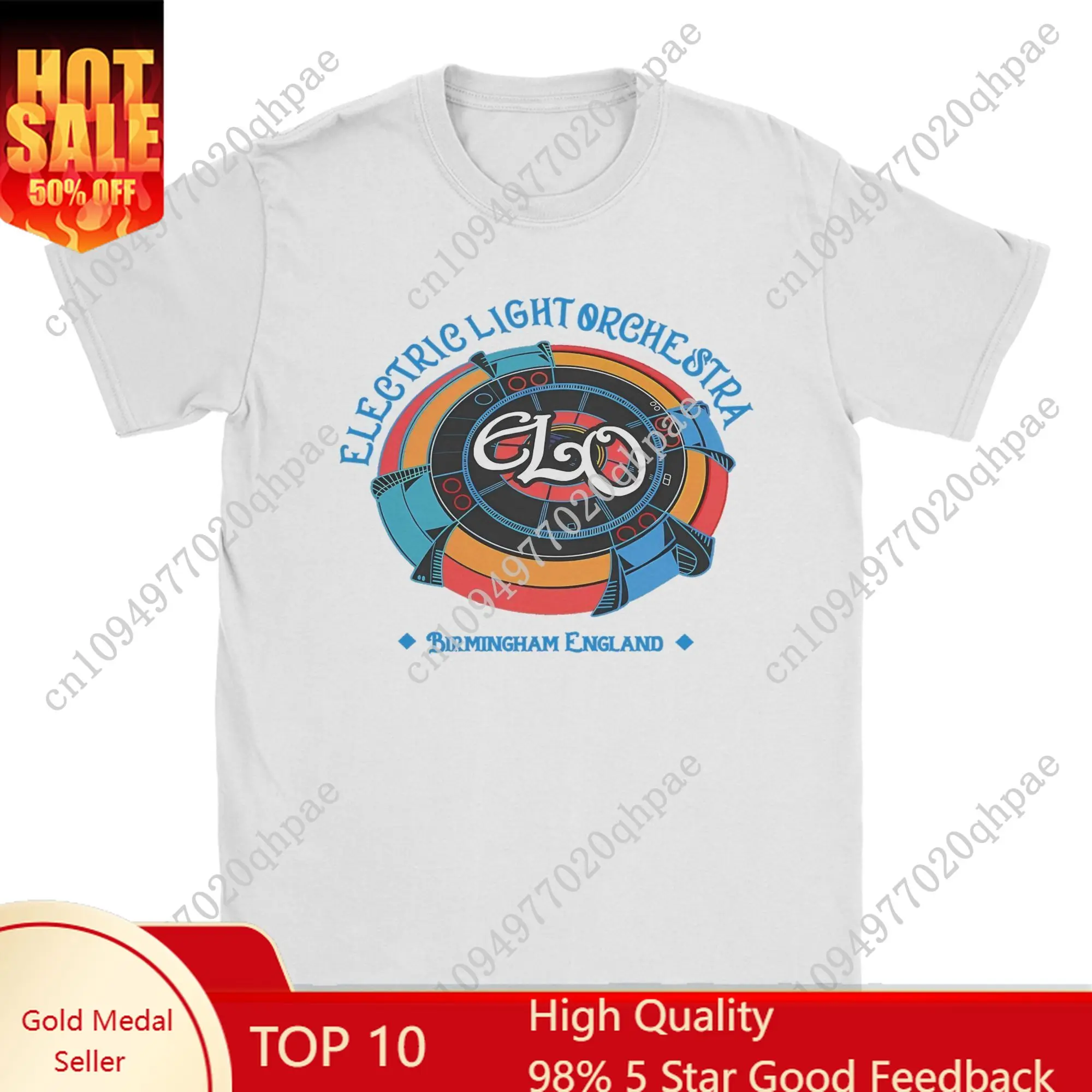 Jeff Lynne ELO Electric Light Orchestra T-Shirt Men Rock Band Cotton Tees Round Neck Short Sleeve T Shirts Printing Clothing
Jeff Lynne ELO Electric Light Orchestra T-Shirt Men Rock Band Cotton Tees Round Neck Short Sleeve T Shirts Printing Clothing