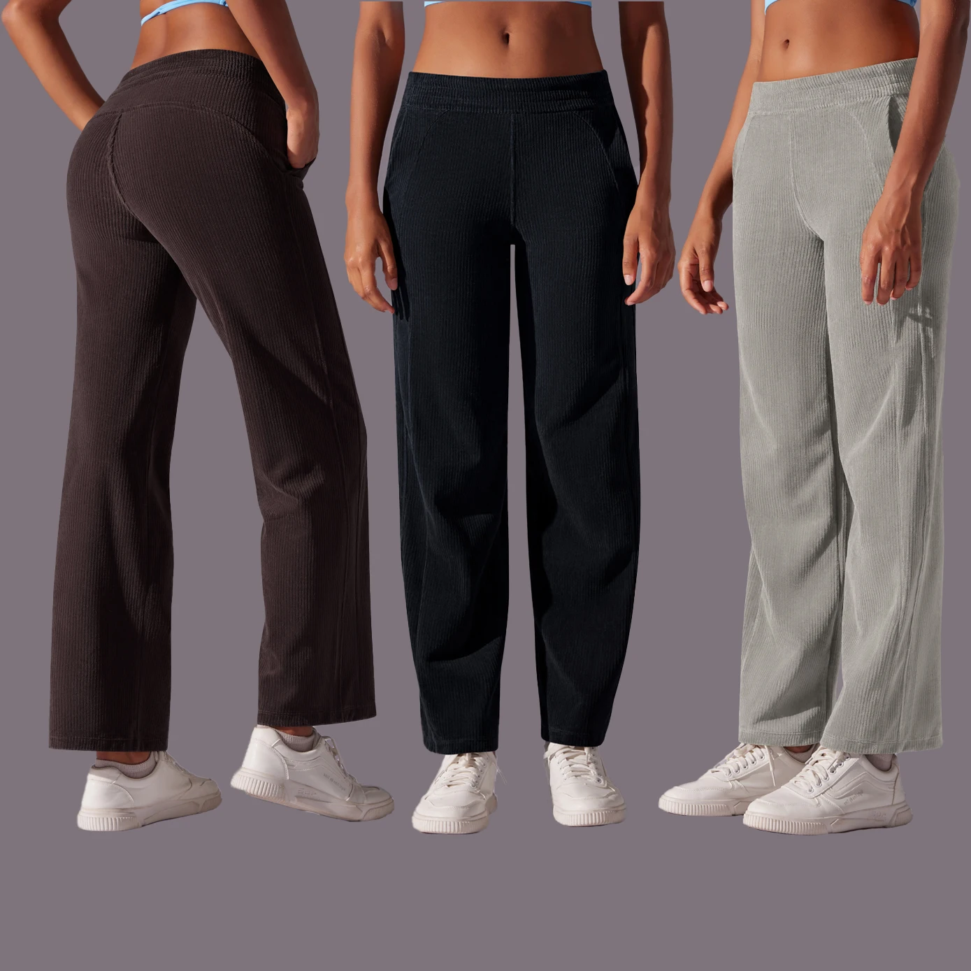 Trendy Loose Casual Corduroy Sports Pants with Side Pockets Fashion Stripes Running Fitness Yoga Pants Long Trousers for Women
Trendy Loose Casual Corduroy Sports Pants with Side Pockets Fashion Stripes Running Fitness Yoga Pants Long Trousers for Women
