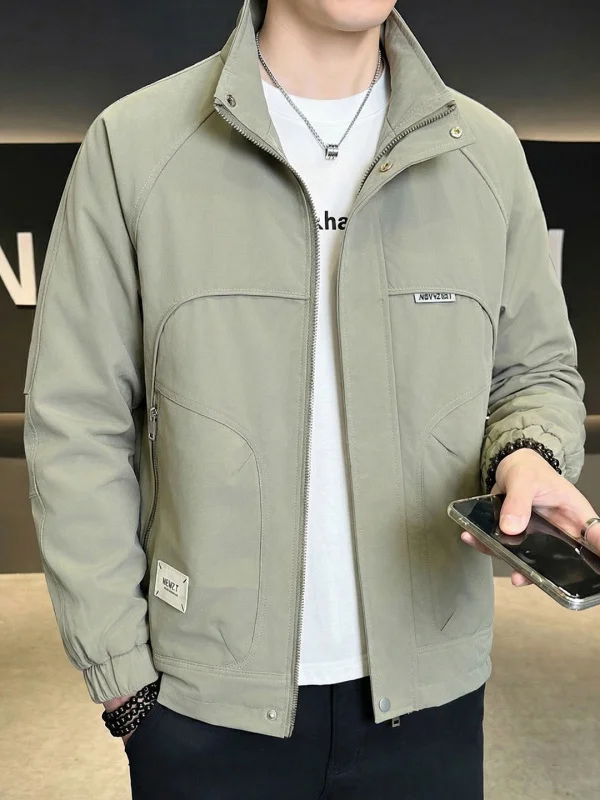 Spring Youth Printed Stand Collar Jaet Casual Korean Sle Men's Outerwear Stand Fit Polyester Windproof Zipper Closure
Spring Youth Printed Stand Collar Jaet Casual Korean Sle Men's Outerwear Stand Fit Polyester Windproof Zipper Closure