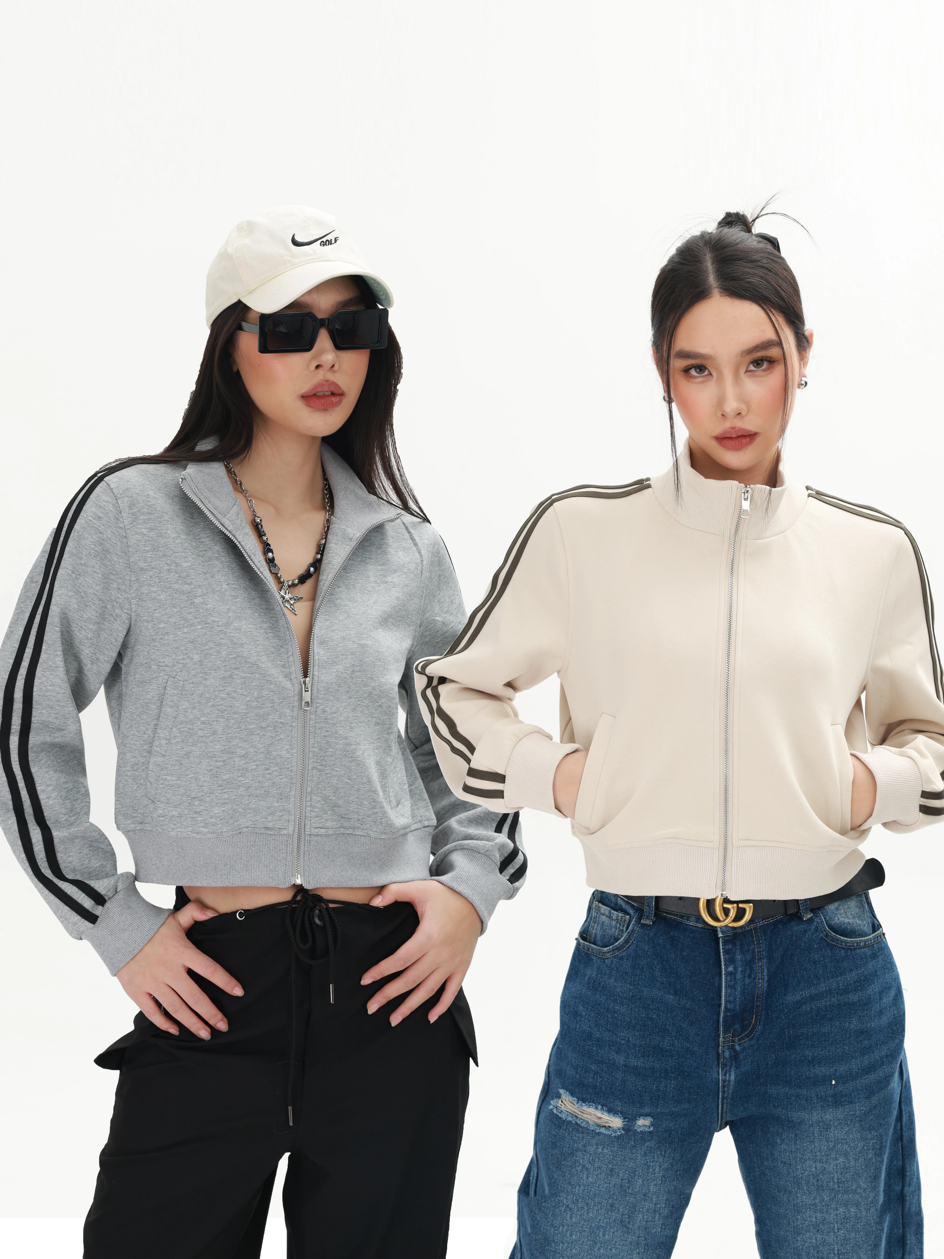 Gray Short American Style Hot Girl Stand Collar Jacket Women's Zipper Open Cardigan Sweatshirt Small Size Autumn Winter Coat
Gray Short American Style Hot Girl Stand Collar Jacket Women's Zipper Open Cardigan Sweatshirt Small Size Autumn Winter Coat