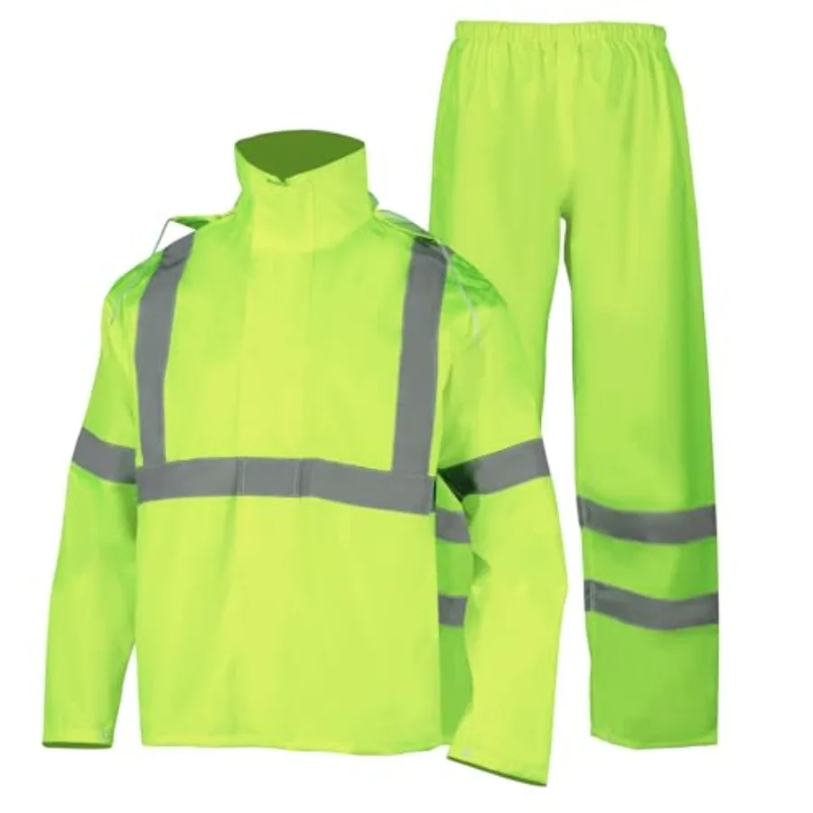 Hi Vis Safety Rainsuit for Men Waterproof Yellow Reflective Class 3 Rain Jacket Gear Pants S/M
Hi Vis Safety Rainsuit for Men Waterproof Yellow Reflective Class 3 Rain Jacket Gear Pants S/M