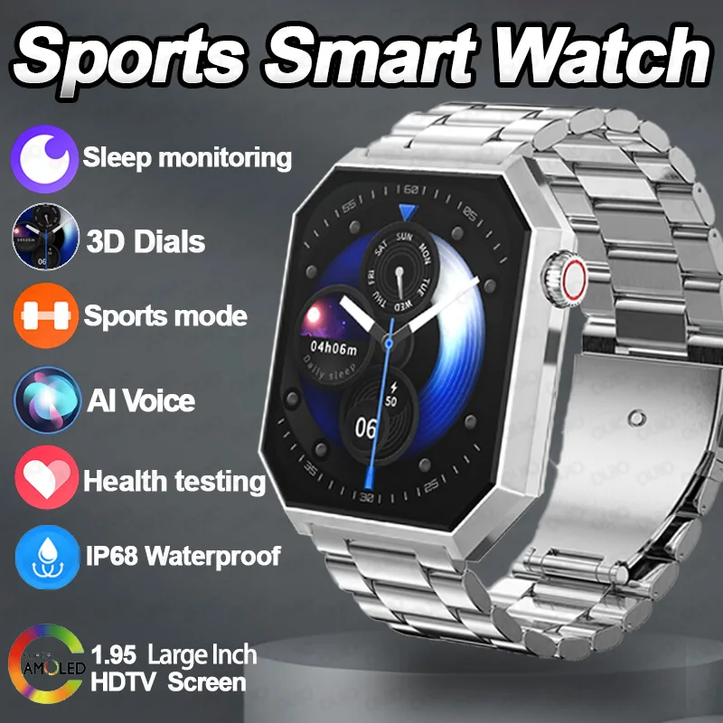 Новые персонализированные спортивные умные часы 1,95 дюйма HD с большим экраном Спортивные 3D универсальные циферблаты Мониторинг здоровья NFC Al Voice Смарт-часы
Новые персонализированные спортивные умные часы 1,95 дюйма HD с большим экраном Спортивные 3D универсальные циферблаты Мониторинг здоровья NFC Al Voice Смарт-часы