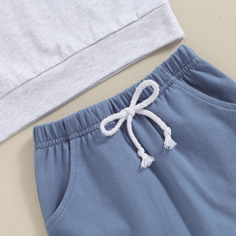 Boys Summer Outfits Color Block Crew Neck Short Sleeve T-Shirts Tops Elastic Waist Shorts 2Pcs Clothing Set for Toddlers
Boys Summer Outfits Color Block Crew Neck Short Sleeve T-Shirts Tops Elastic Waist Shorts 2Pcs Clothing Set for Toddlers