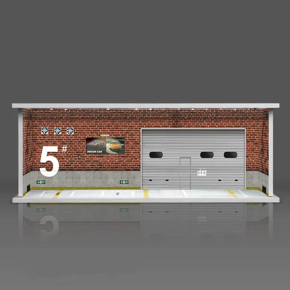 1/64 Scale Garage Scene Model With Lights Miniature Parking Lot Model Showroom Simulation Car Model Display Box Boys Gift
1/64 Scale Garage Scene Model With Lights Miniature Parking Lot Model Showroom Simulation Car Model Display Box Boys Gift