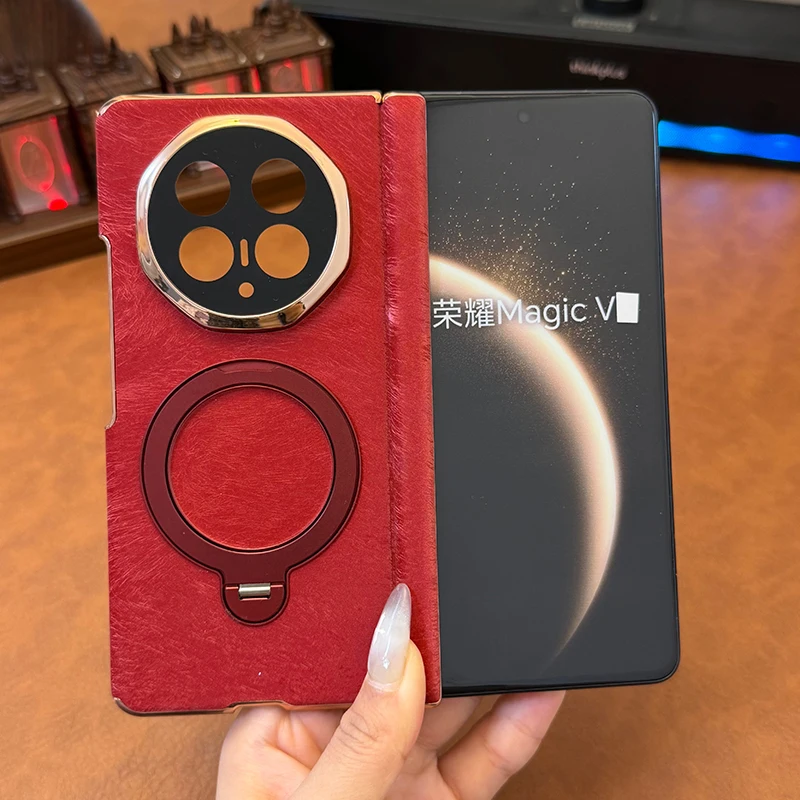 Case for Honor Magic V6 V5 Double axis 360° Degree Rotating Metal Support Silk Horse Pattern Shockproof Mobile Phone Case Cover
Case for Honor Magic V6 V5 Double axis 360° Degree Rotating Metal Support Silk Horse Pattern Shockproof Mobile Phone Case Cover