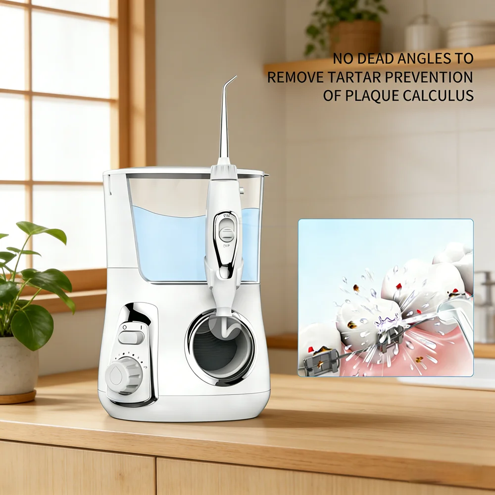 Countertop 10-Mode 800ML Water Flosser, 5 Dental Nozzles, Professional Oral Care Spa Device, Protect Teeth from Cavities
Countertop 10-Mode 800ML Water Flosser, 5 Dental Nozzles, Professional Oral Care Spa Device, Protect Teeth from Cavities
