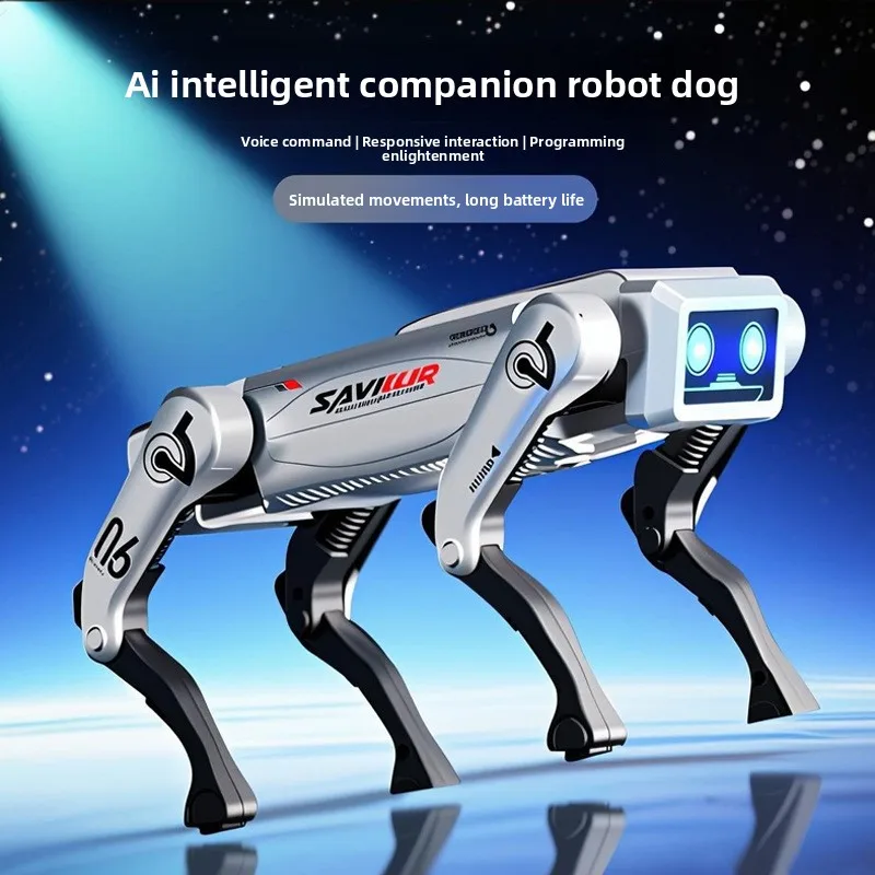 AI intelligent machine dog voice control remote control programming handshake handstand quadruped mechanical dog toy
AI intelligent machine dog voice control remote control programming handshake handstand quadruped mechanical dog toy