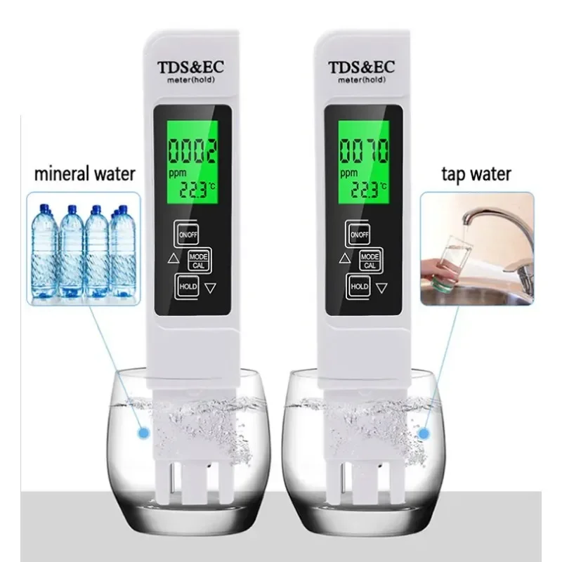 Multifunctional Digital Water Quality Tester For Water Purity TEMP PPM Tester, 1 Set 3 In1 TDS EC Meter Temperature Tester Pen