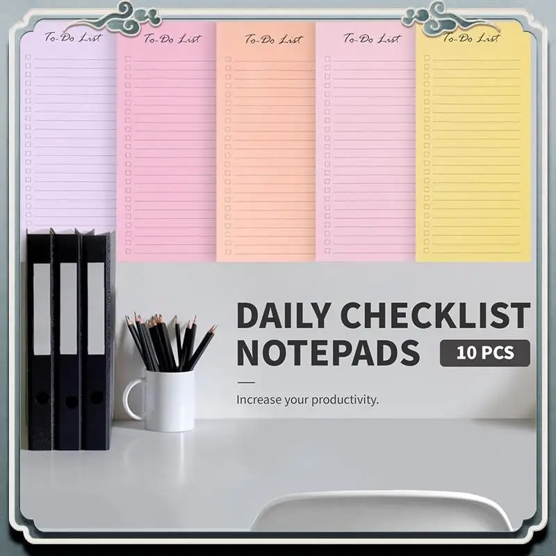 10 PCS To Do List Sticky Notes Planner Book Daily Notepad 8.5X3.7Inch, 500 Sheets, Assorted Colors, Lined
10 PCS To Do List Sticky Notes Planner Book Daily Notepad 8.5X3.7Inch, 500 Sheets, Assorted Colors, Lined
