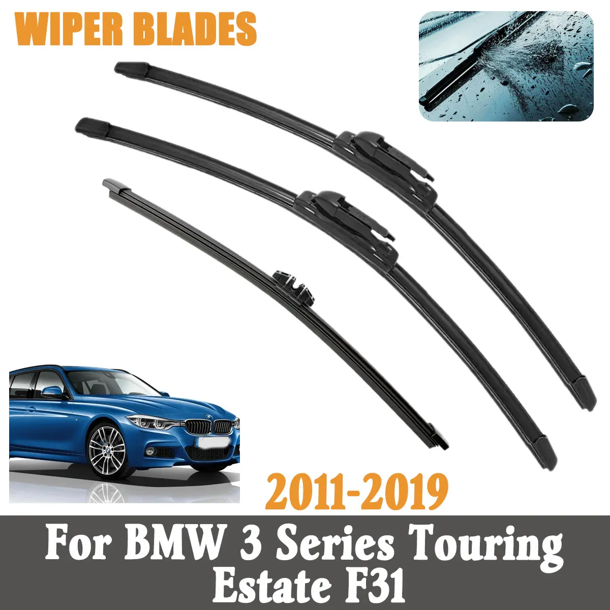 3PCS Front Rear Wiper Blades Brushes For BMW 3 Series Touring Estate F31 2011-2019 Accessories Window Windscreen Windshield
3PCS Front Rear Wiper Blades Brushes For BMW 3 Series Touring Estate F31 2011-2019 Accessories Window Windscreen Windshield