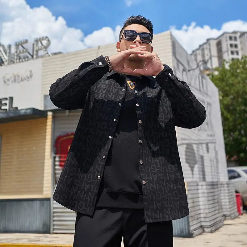 plus Size 300 Pou Men's Jaet with Printed Letters Collar Denim Outerwear Trendy Street Sle Spring Autumn Winter Wear
plus Size 300 Pou Men's Jaet with Printed Letters Collar Denim Outerwear Trendy Street Sle Spring Autumn Winter Wear