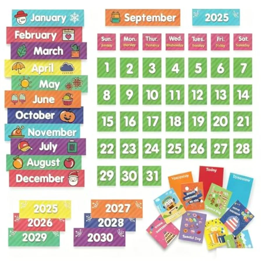 Calendar Pocket Chart Cards and Classroom Calendar Cards Kit for Homeschool -71cards 71
Calendar Pocket Chart Cards and Classroom Calendar Cards Kit for Homeschool -71cards 71