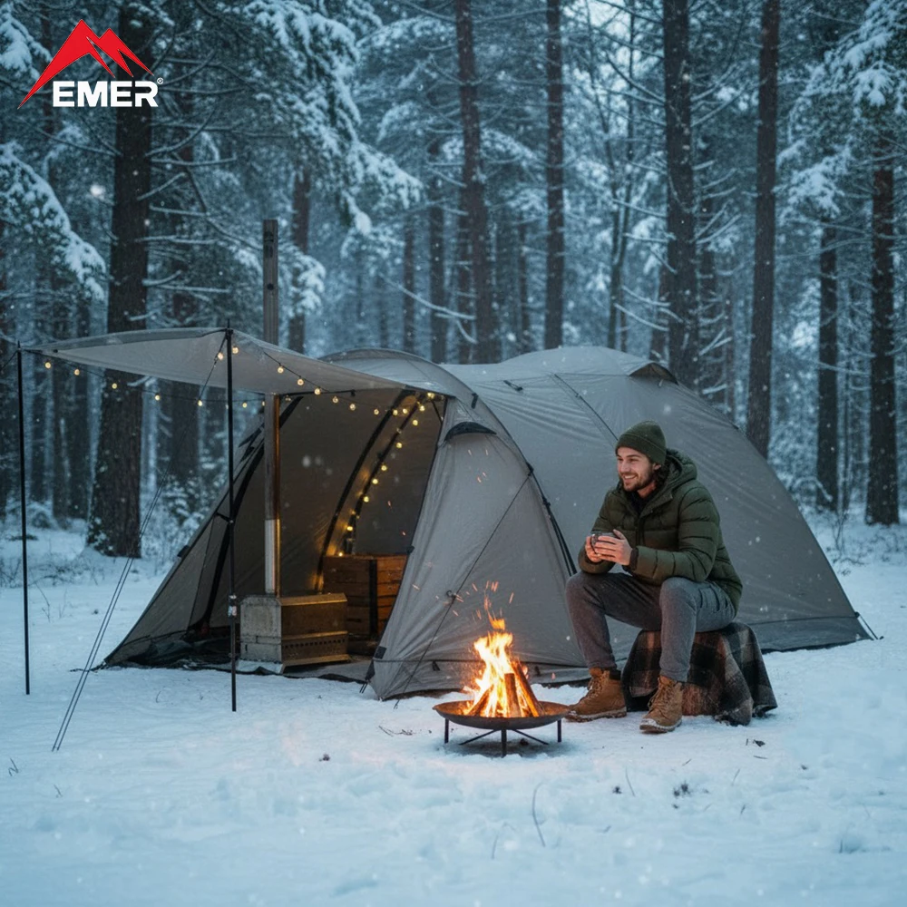 EMER Flame Retardant 2 Person Chimney Hot Tent with Stove Jack,Snow Skirt Waterproof Tent for Travel Hiking Camping Hunting Tent
EMER Flame Retardant 2 Person Chimney Hot Tent with Stove Jack,Snow Skirt Waterproof Tent for Travel Hiking Camping Hunting Tent