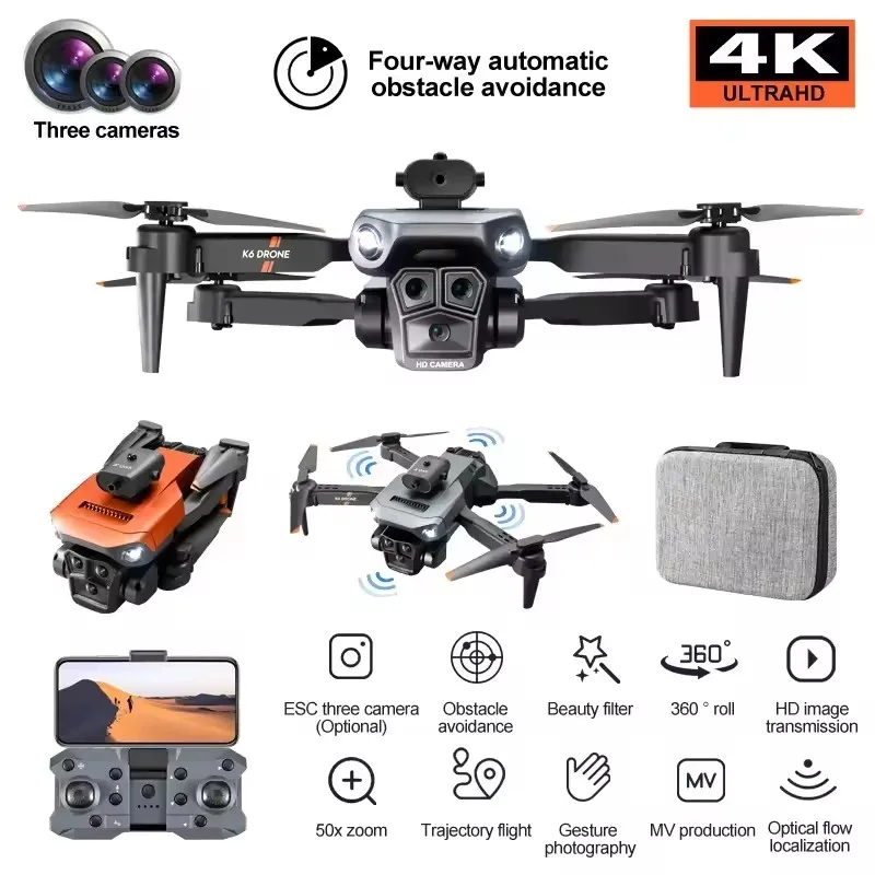 2024 New K6 MAX Drone Electric Adjustment Optical Flow 360° Obstacle Avoidance 4K HD Three Camera Four Axis Vertical Shooting
2024 New K6 MAX Drone Electric Adjustment Optical Flow 360° Obstacle Avoidance 4K HD Three Camera Four Axis Vertical Shooting