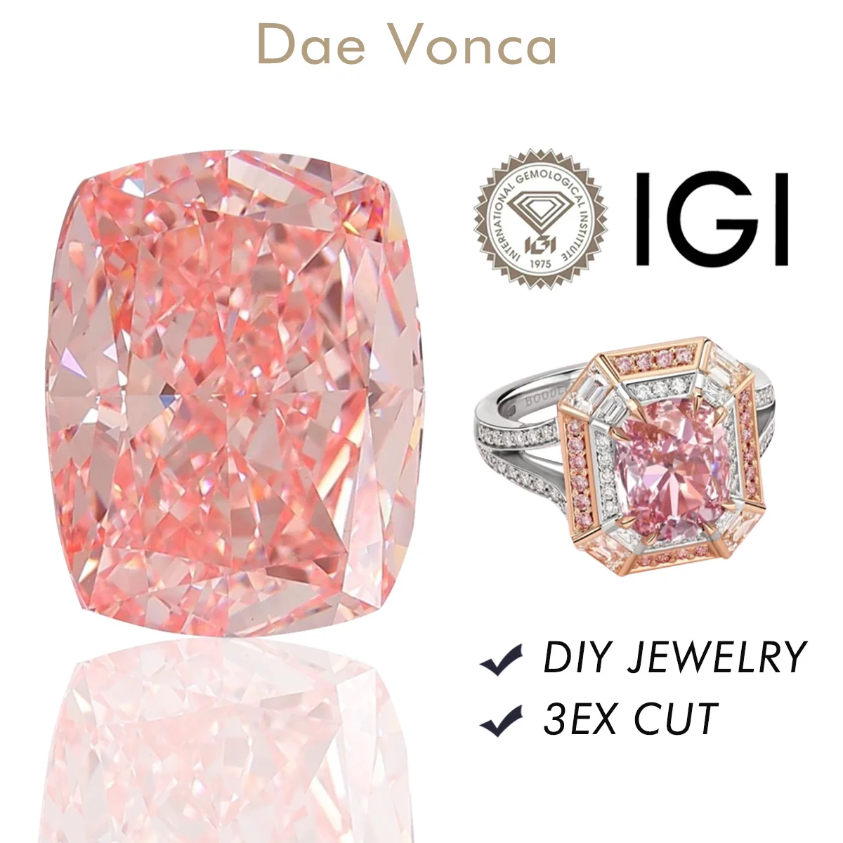 HPHT/CVD Fancy Pink Lab Grown Diamonds 0.5-5.0ct Pink Cushion Lab Created Diamonds IGI Certificate Diamonds For Jewelry Made
HPHT/CVD Fancy Pink Lab Grown Diamonds 0.5-5.0ct Pink Cushion Lab Created Diamonds IGI Certificate Diamonds For Jewelry Made