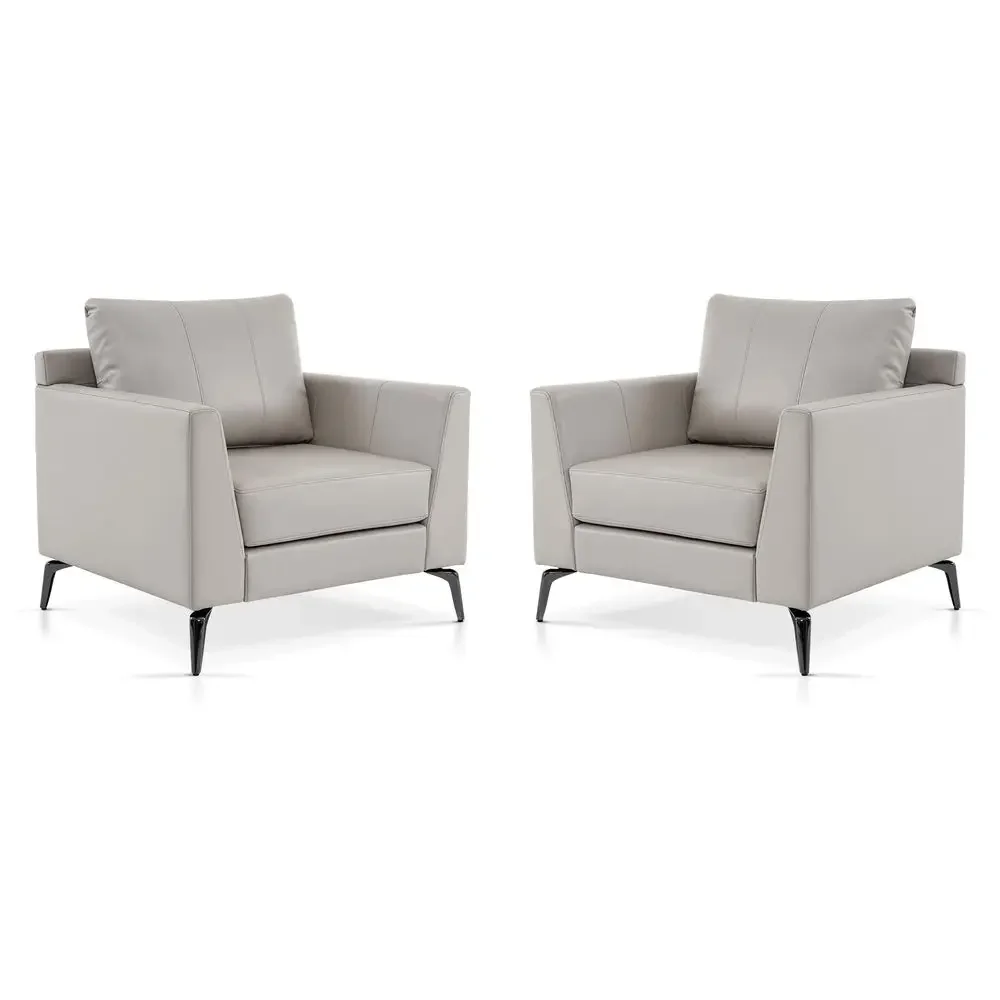 Modern Accent Chair Set of 2, Faux Leather Armchair with Sloped Arms, Comfortable Living Room, Office, Reception, or Waiting Ro
Modern Accent Chair Set of 2, Faux Leather Armchair with Sloped Arms, Comfortable Living Room, Office, Reception, or Waiting Ro