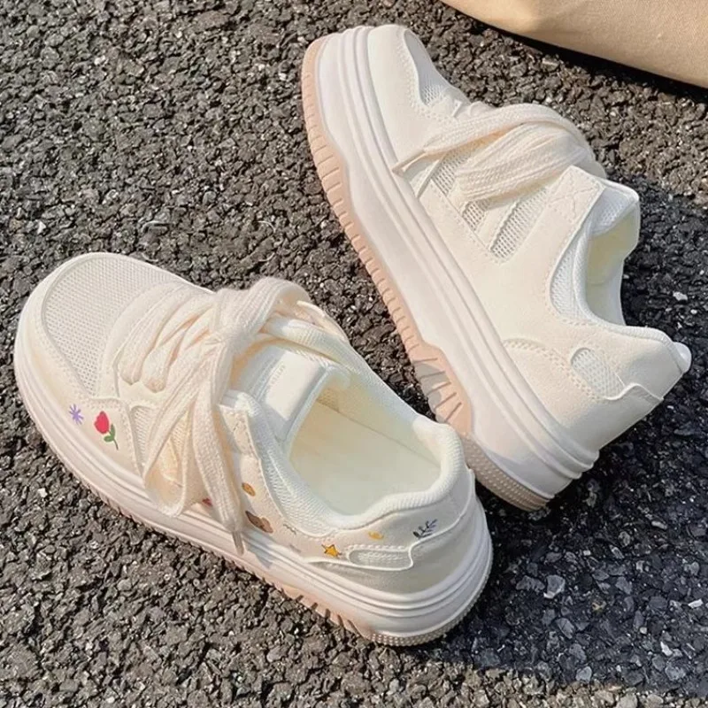 2026 Summer Women Thick Sole White Sneakers Breathable Platform Shoes Casual Skateboard Shoes Trendy Student Slip On Footwear
2026 Summer Women Thick Sole White Sneakers Breathable Platform Shoes Casual Skateboard Shoes Trendy Student Slip On Footwear