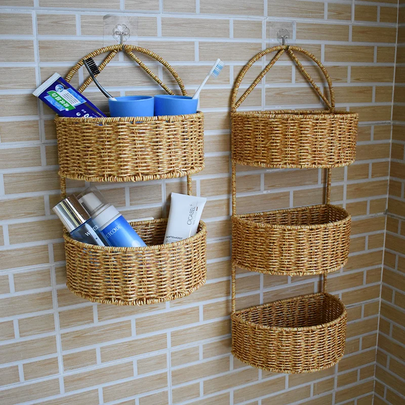 Three-Layer Two-Layer Wall Hanging Basket Imitation Rattan Knitted Basket Household Kitchen Storage Basket Kitchenware Hanging
Three-Layer Two-Layer Wall Hanging Basket Imitation Rattan Knitted Basket Household Kitchen Storage Basket Kitchenware Hanging