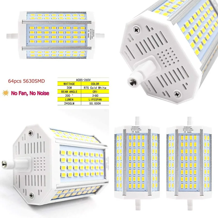 30W R7S J118 T3 LED Bulb Daylight White R7S Base 118mm 300W Equivalent Double Ended led Replacement for Halogen Workshop Lighti
30W R7S J118 T3 LED Bulb Daylight White R7S Base 118mm 300W Equivalent Double Ended led Replacement for Halogen Workshop Lighti