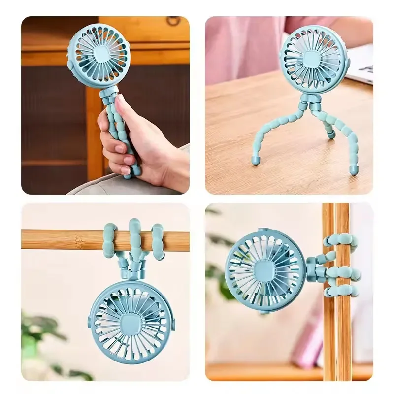 Mini Octopus Fan Baby Stroller Fan Small Folding Fans Hand Held USB Charging Bladeless Mini Silent Table Outdoor Cooler
Mini Octopus Fan Baby Stroller Fan Small Folding Fans Hand Held USB Charging Bladeless Mini Silent Table Outdoor Cooler
