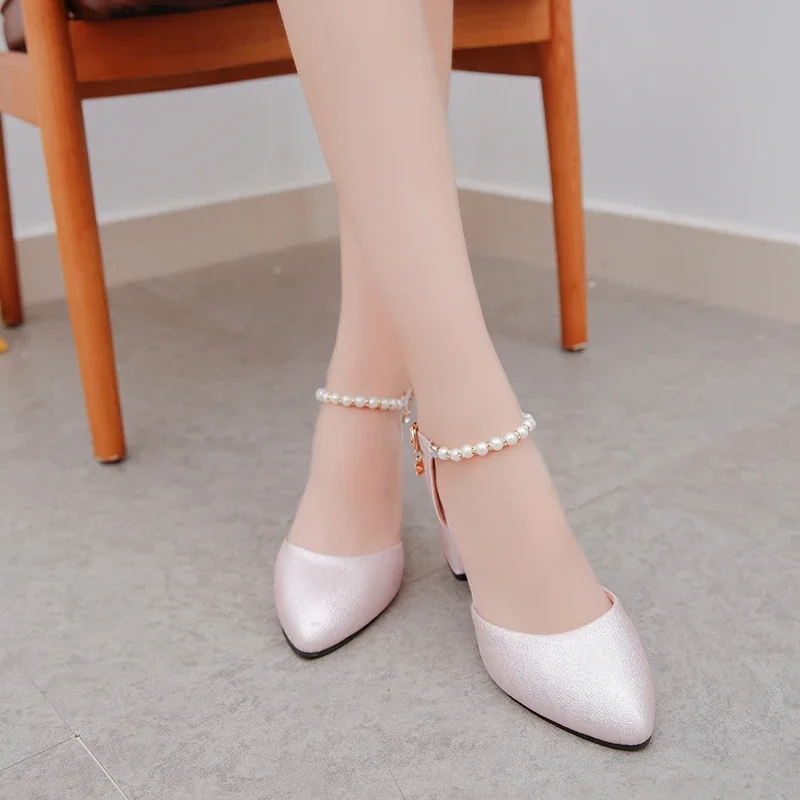 Women's Shoes 2025 Buckle Strap Women's High Heels Fashion String Bead Office and Career New Best Seller Closed Toe Sandals
Women's Shoes 2025 Buckle Strap Women's High Heels Fashion String Bead Office and Career New Best Seller Closed Toe Sandals