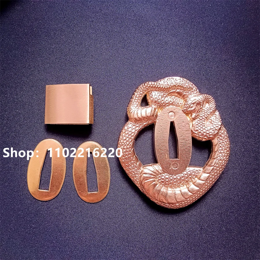Delicate Copper Solid Brass Handguard Tsuba Guard Habaki Seppa For Real Japanese Japan Samurai Katana Sword Fittings Snake Theme
Delicate Copper Solid Brass Handguard Tsuba Guard Habaki Seppa For Real Japanese Japan Samurai Katana Sword Fittings Snake Theme