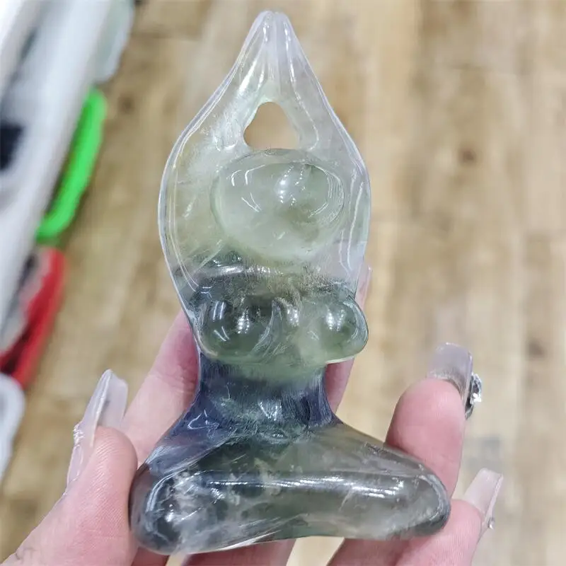 Натуральный флюорит Йога Леди Резьба по телу Исцеляющий кристалл Драгоценный камень Коллекционное украшение дома Подарок 1 шт.
Натуральный флюорит Йога Леди Резьба по телу Исцеляющий кристалл Драгоценный камень Коллекционное украшение дома Подарок 1 шт.