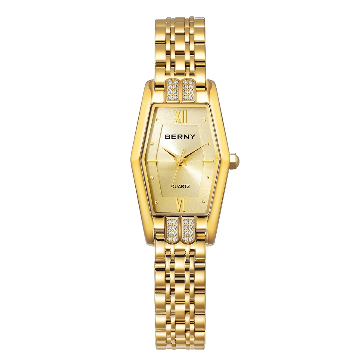 BERNY Gold Watch for Women Full Stainless Steel Quartz Women's Watches Casual Luxury Fashion Waterproof Ladies Wristwatches
BERNY Gold Watch for Women Full Stainless Steel Quartz Women's Watches Casual Luxury Fashion Waterproof Ladies Wristwatches