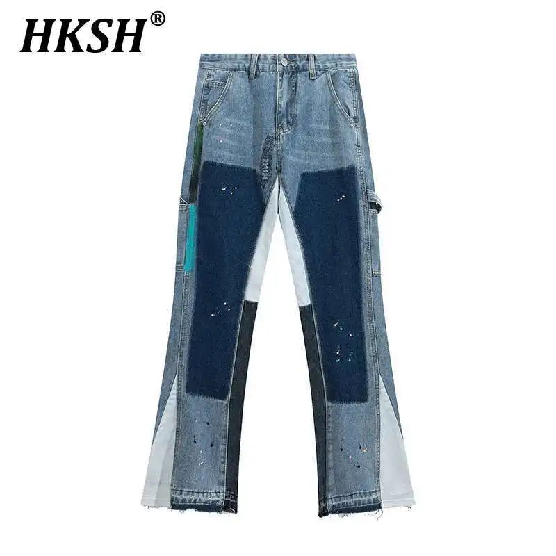 HKSH Autumn New Men's Tide High Street Jeans Patchwork Color Contrast Denim Pants Micro Flared Unisex Hip Hop Versatile HK2785
HKSH Autumn New Men's Tide High Street Jeans Patchwork Color Contrast Denim Pants Micro Flared Unisex Hip Hop Versatile HK2785