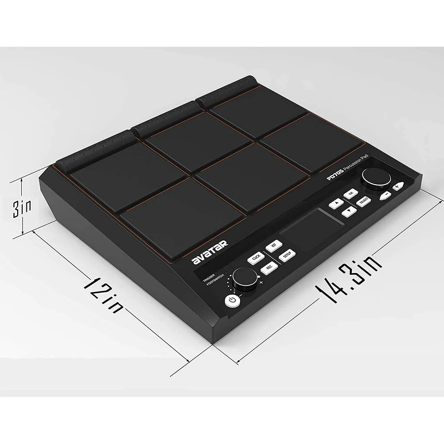 New Avatar Pd705 Percussion Sample Pad, 9 Dual-Zone Silicone Drum Pads, 608 Sounds & 50 Kits, 512Mb Storage, Usb Midi Interface
New Avatar Pd705 Percussion Sample Pad, 9 Dual-Zone Silicone Drum Pads, 608 Sounds & 50 Kits, 512Mb Storage, Usb Midi Interface
