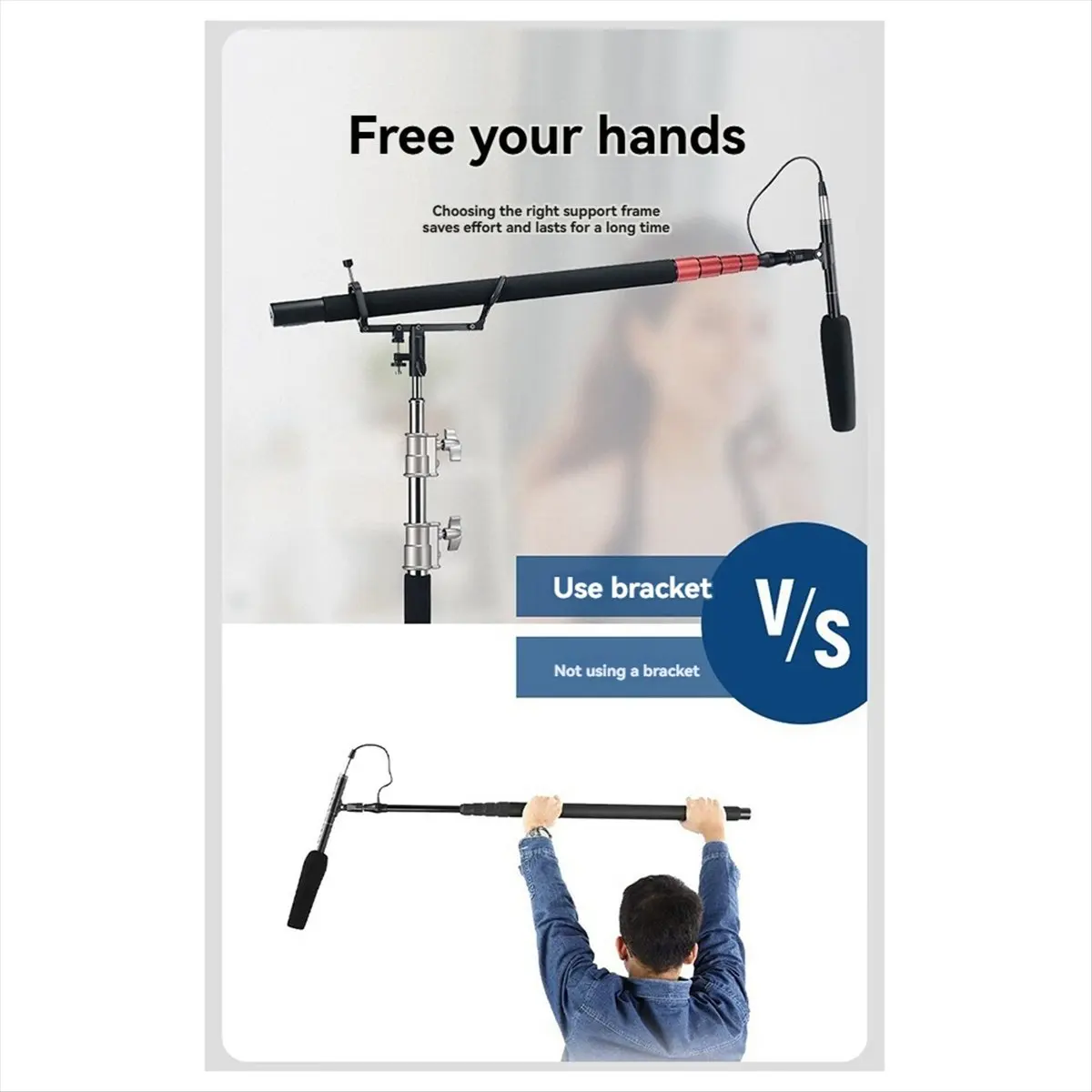 N05R NEEWER Mic Boom Pole Support Holder for Light Stand Boom Arm C Stand Metal Nonslip DSLR Video Microphone Mount Adapter
N05R NEEWER Mic Boom Pole Support Holder for Light Stand Boom Arm C Stand Metal Nonslip DSLR Video Microphone Mount Adapter