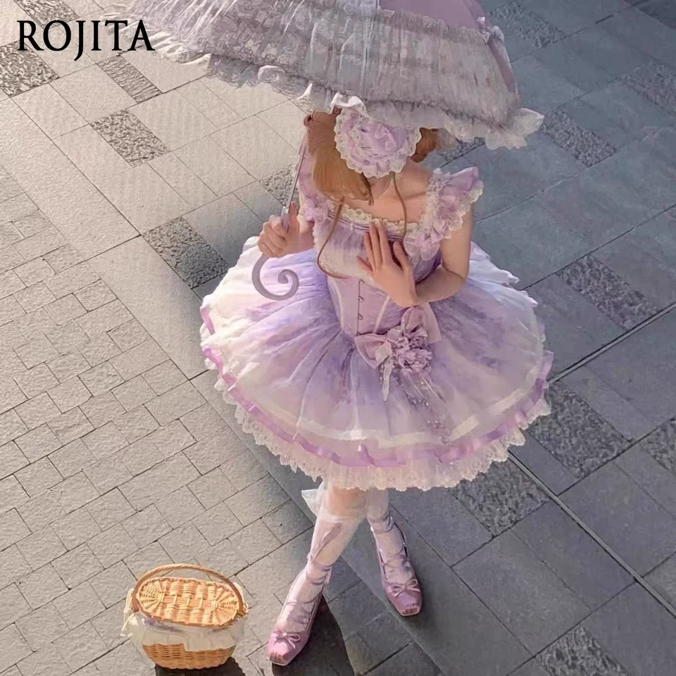 Lolita Dress Evening Gown for Women 2025 New High-End Ballet Style JSK Purple Princess Dress with Flutter Sleeves Summer Dress
Lolita Dress Evening Gown for Women 2025 New High-End Ballet Style JSK Purple Princess Dress with Flutter Sleeves Summer Dress