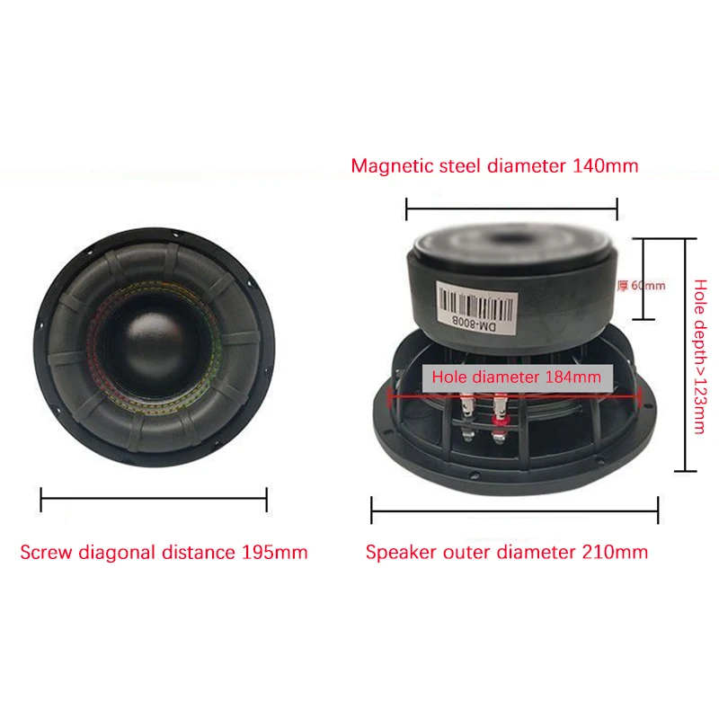 8 Inch High Power Car Audio Subwoofer Modified Bass Speaker Universal For Vehicle And Household Use
8 Inch High Power Car Audio Subwoofer Modified Bass Speaker Universal For Vehicle And Household Use
