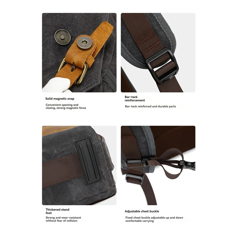 Batik Canvas Photography Backpack Multifunctional SLR Vintage Waterproof Outdoor SLR Camera Bag Black-Gray-VVBC
Batik Canvas Photography Backpack Multifunctional SLR Vintage Waterproof Outdoor SLR Camera Bag Black-Gray-VVBC