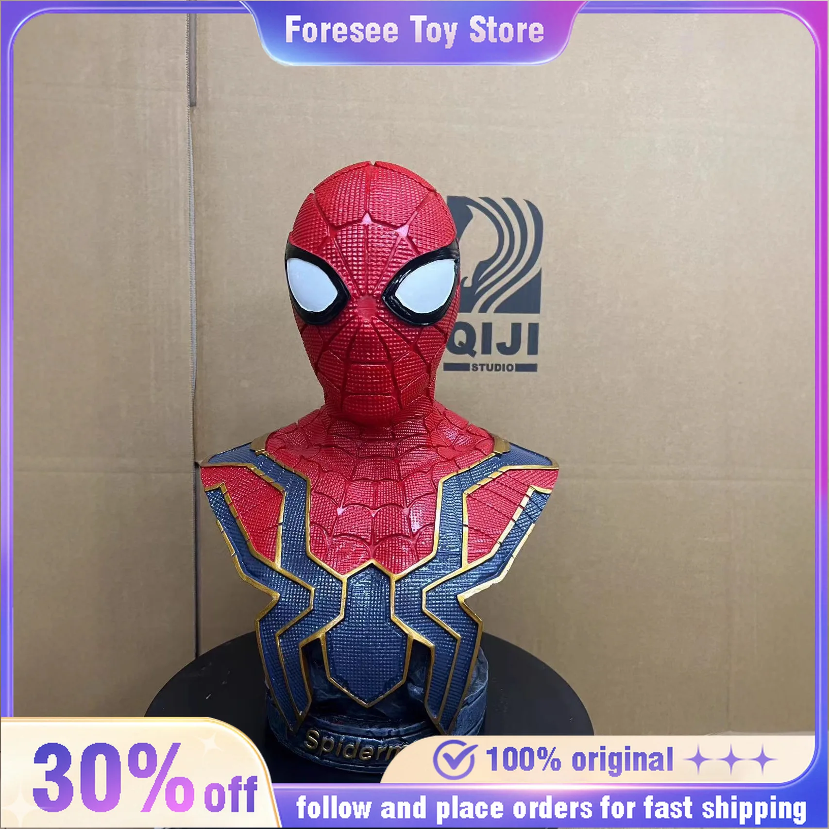 36cm Spider Man Half Body Figure Marvel Comics The Avengers Anime Figures Collectible Desktop Decorations Best Gift for children
36cm Spider Man Half Body Figure Marvel Comics The Avengers Anime Figures Collectible Desktop Decorations Best Gift for children