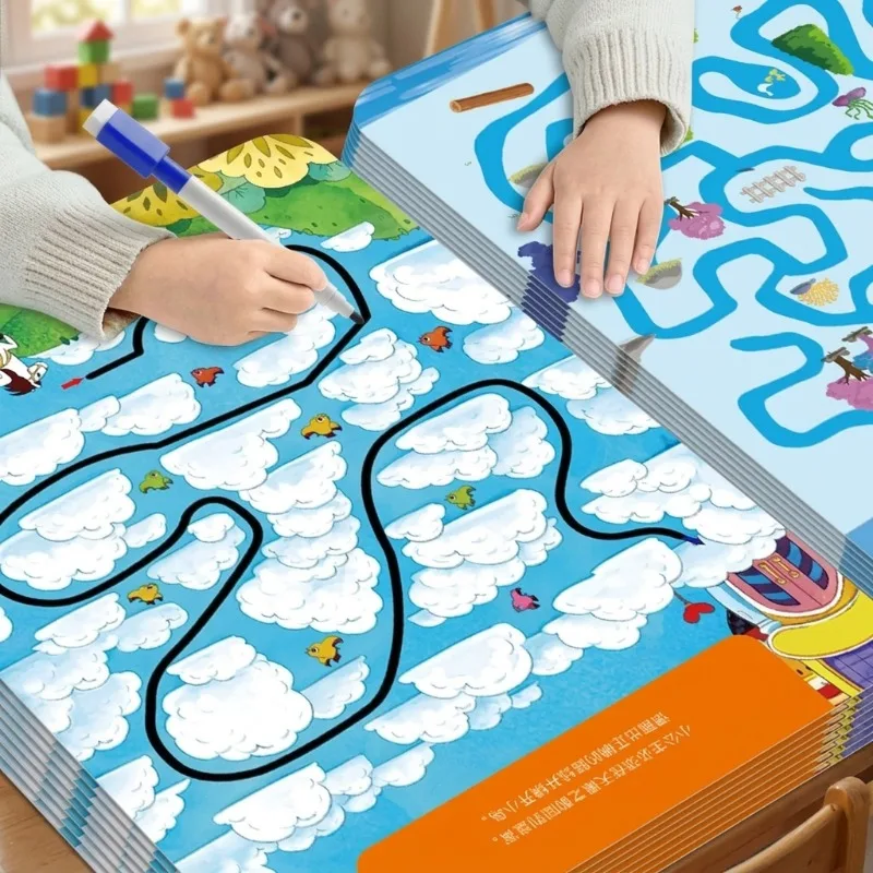 Maze Book Logic Puzzle for Kids Find Difference Pen Control Focus Training Toy Full Brain Thinking Development Early Education
Maze Book Logic Puzzle for Kids Find Difference Pen Control Focus Training Toy Full Brain Thinking Development Early Education