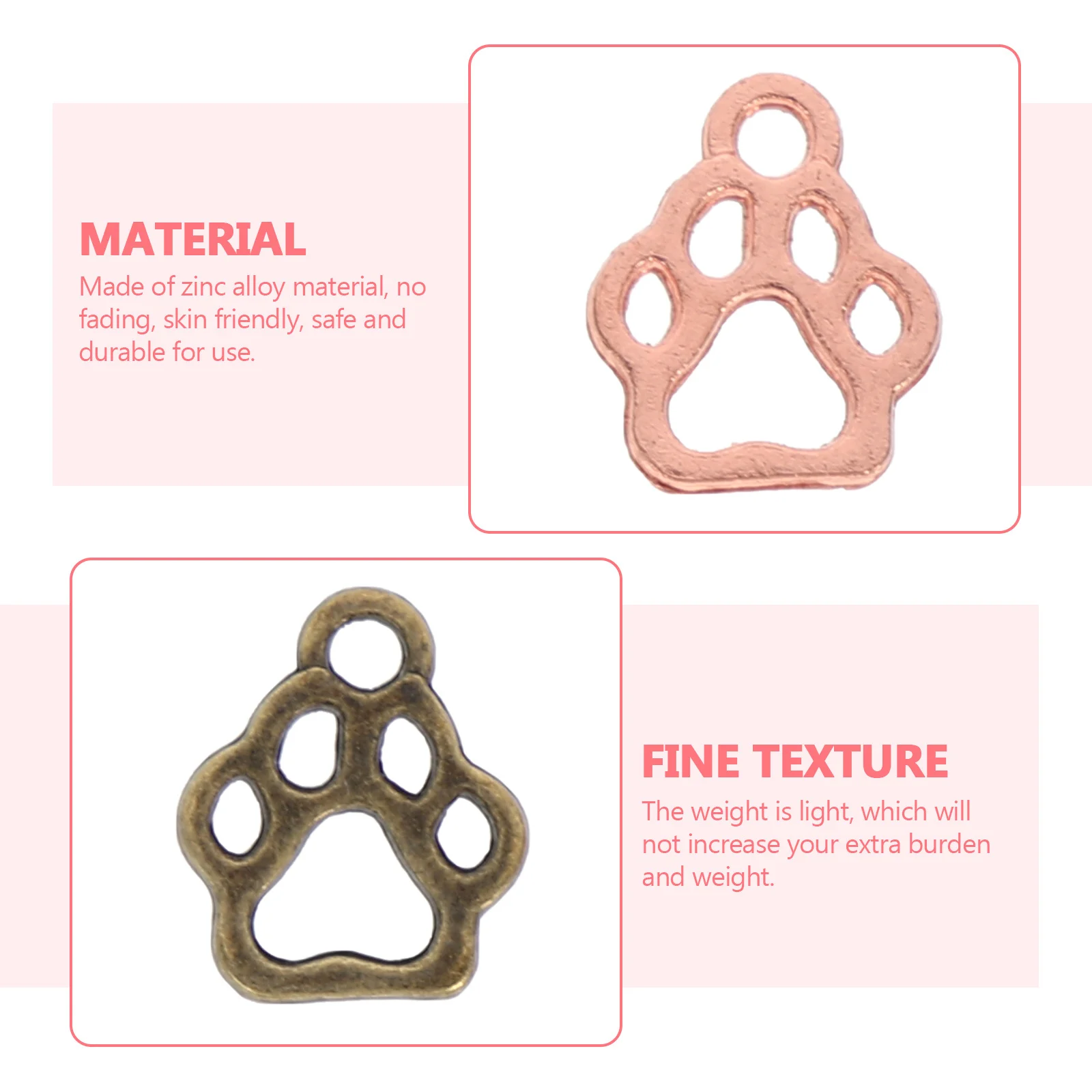 200Pcs Metal Dog Footprint Pendants Zinc Alloy DIY Jewelry Charms Necklace Keychain Craft Making Accessories DIY Alloy Charms
200Pcs Metal Dog Footprint Pendants Zinc Alloy DIY Jewelry Charms Necklace Keychain Craft Making Accessories DIY Alloy Charms