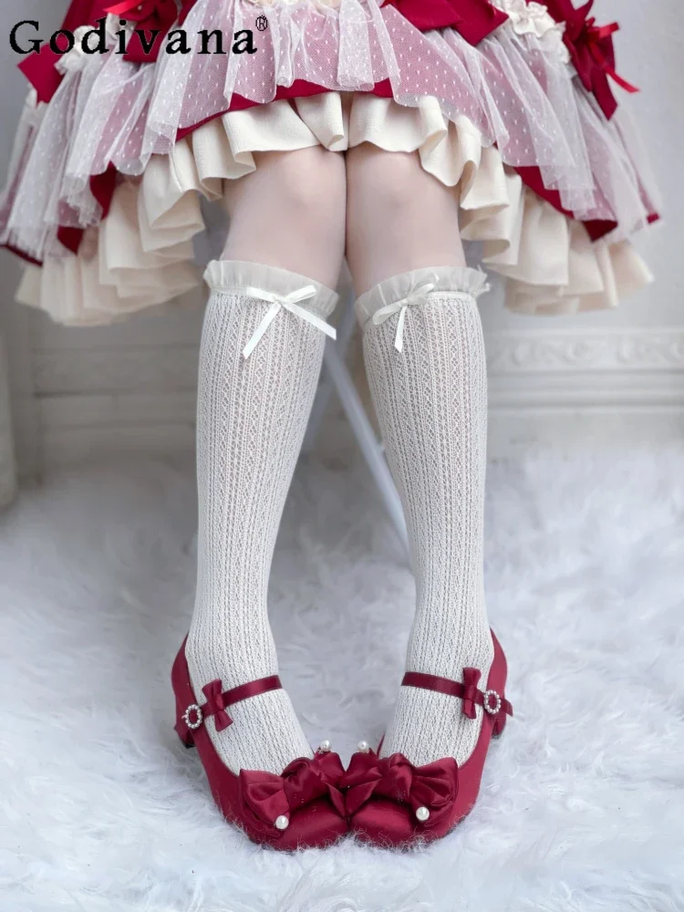 Japanese Style Sweet Cute Women Mary Jane Shoes Spring and Autumn Lolita Fashion All-Match Bow Beaded Bandage Shoes for Ladies
Japanese Style Sweet Cute Women Mary Jane Shoes Spring and Autumn Lolita Fashion All-Match Bow Beaded Bandage Shoes for Ladies