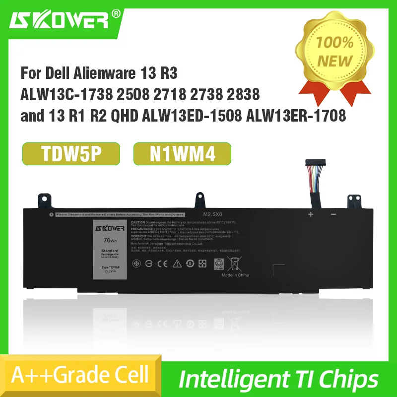 TDW5P N1WM4 Laptop Battery For Dell Alienware 13 R3 ALW13C-1738 2508 2718 2738 2838 and 13 R1 R2 QHD ALW13ED-1508 ALW13ER-1708
TDW5P N1WM4 Laptop Battery For Dell Alienware 13 R3 ALW13C-1738 2508 2718 2738 2838 and 13 R1 R2 QHD ALW13ED-1508 ALW13ER-1708