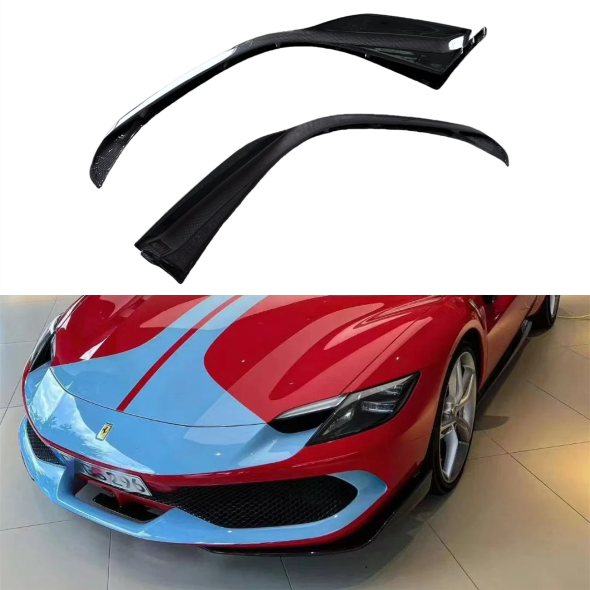 Suitable for Ferrari 296GTB Modification and Upgrade, AF Style Dry Carbon Fiber Front Corner Cover, 296GTB Front Diffuser
Suitable for Ferrari 296GTB Modification and Upgrade, AF Style Dry Carbon Fiber Front Corner Cover, 296GTB Front Diffuser