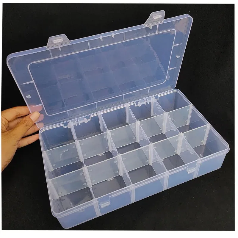 Clear Plastic Storage Organizer Box with Removable Compartments for Screws Jewelry Crafts Watch Repair Parts Portable Tool Case
Clear Plastic Storage Organizer Box with Removable Compartments for Screws Jewelry Crafts Watch Repair Parts Portable Tool Case