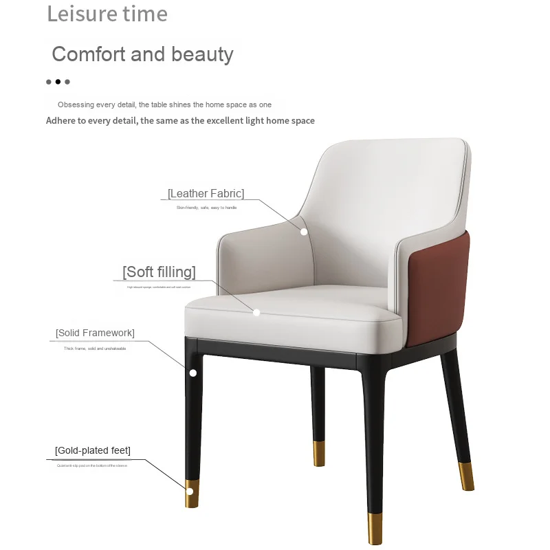 High-end dining table and chairs, luxury leisure makeup chair, living room home barrier-free dining stool
High-end dining table and chairs, luxury leisure makeup chair, living room home barrier-free dining stool