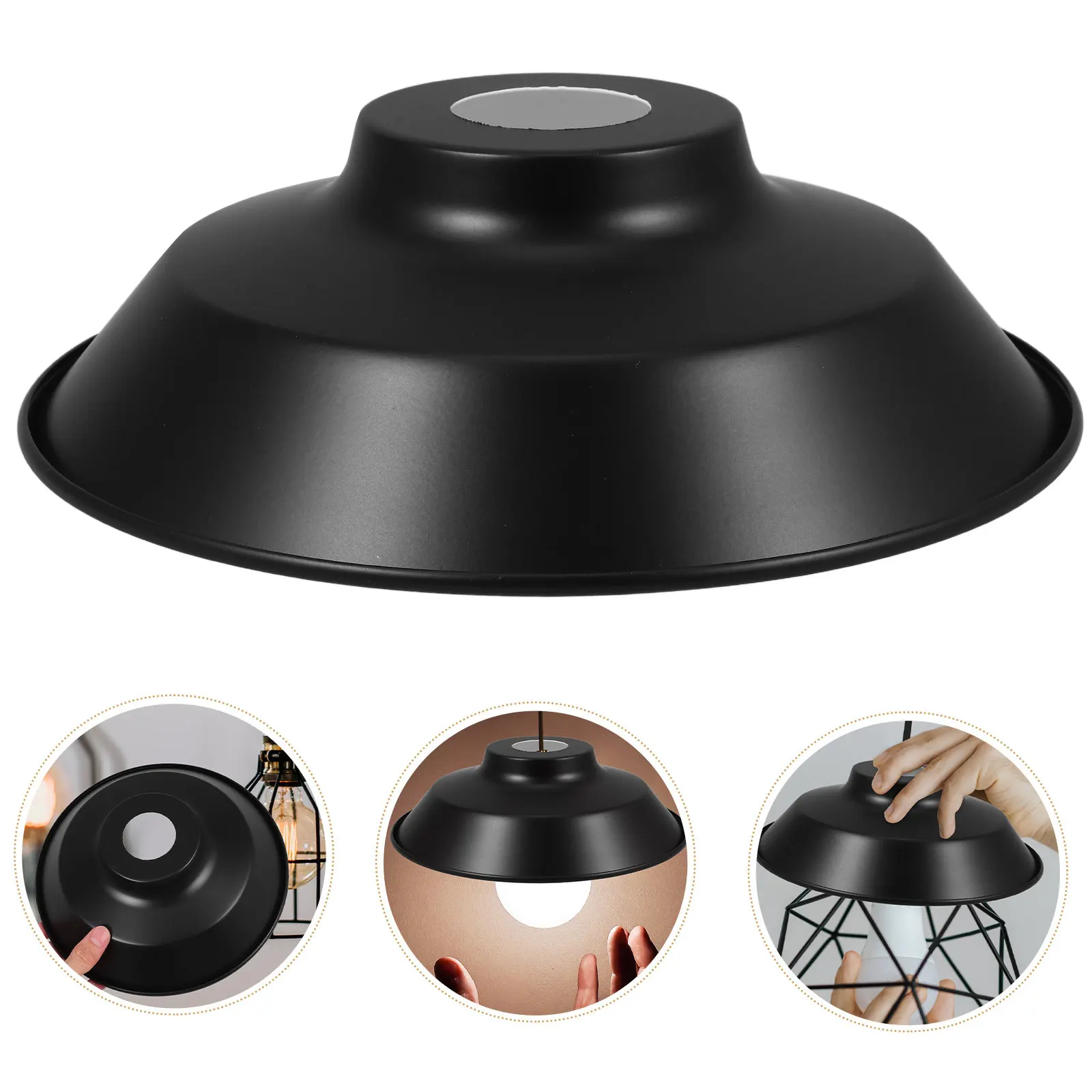 Vintage Black Metal Pendant Lamp Shade Single Head Industrial Lampshade Replacement for Dining Room Bar Ceiling Light Fixture
Vintage Black Metal Pendant Lamp Shade Single Head Industrial Lampshade Replacement for Dining Room Bar Ceiling Light Fixture