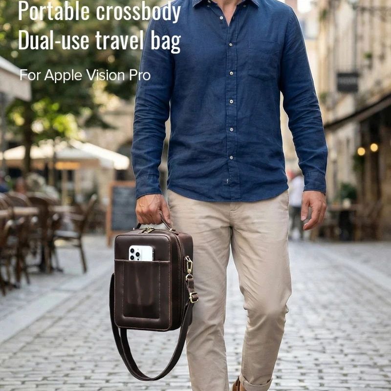 Genuine Leather Storage Bag for Apple Vision Pro Portable Case VR Headset Controller Accessories Tote Crossbody Bag
Genuine Leather Storage Bag for Apple Vision Pro Portable Case VR Headset Controller Accessories Tote Crossbody Bag