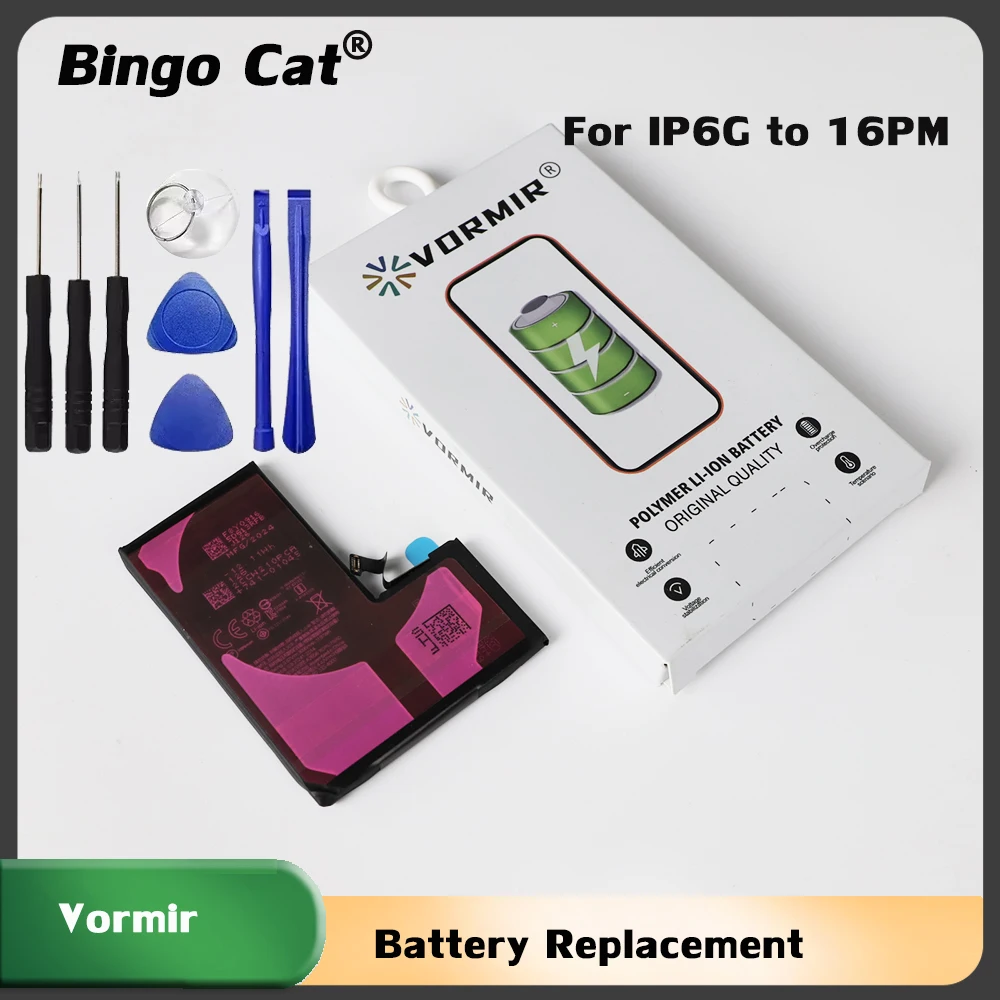 Vormir Battery For iPhone 16 15 14 13 Pro MAX 12 Mini 11 X XR XS 8 Plus SE SE2 SE3 Replacement Lithium Polymer Bateria Part
Vormir Battery For iPhone 16 15 14 13 Pro MAX 12 Mini 11 X XR XS 8 Plus SE SE2 SE3 Replacement Lithium Polymer Bateria Part