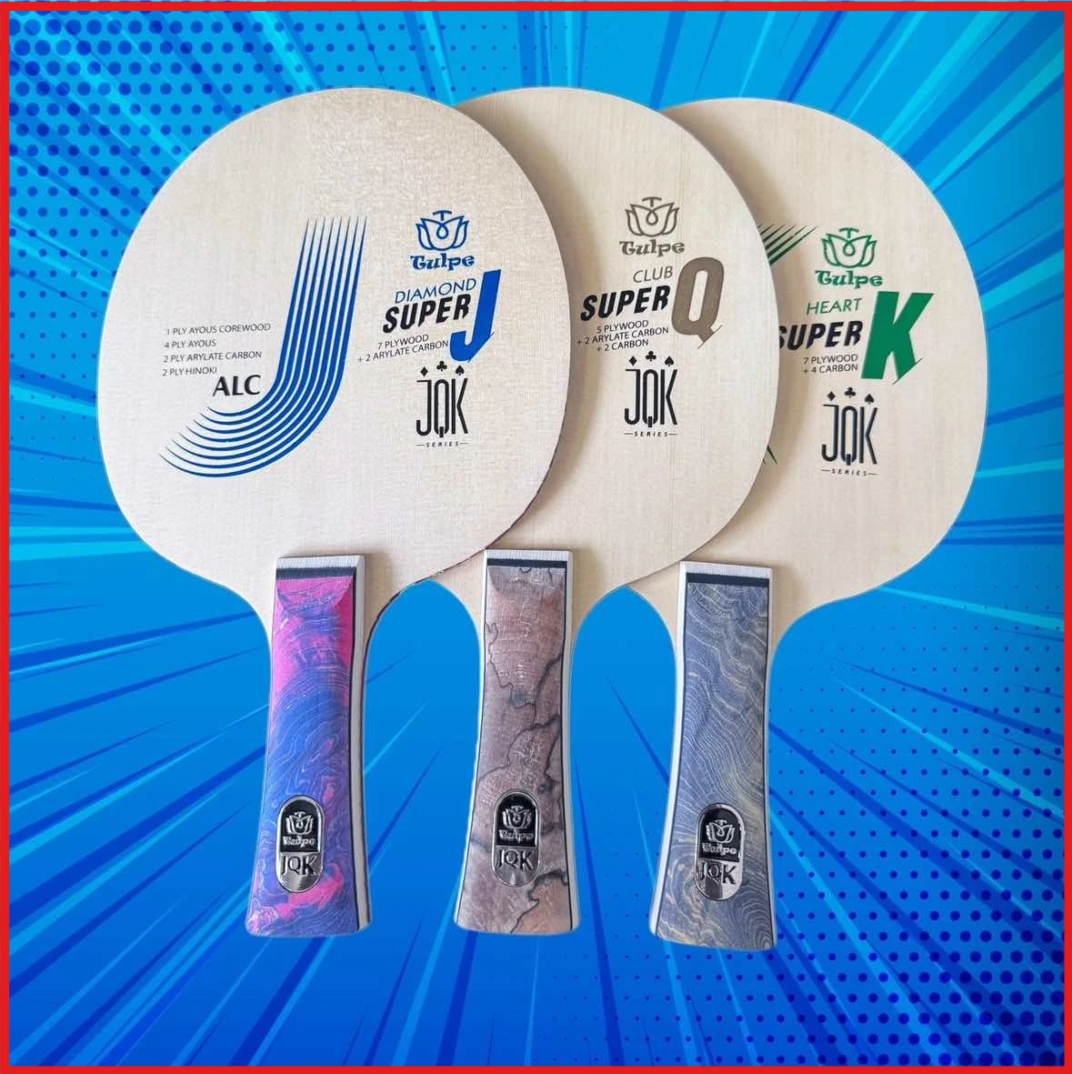 TULPE J/Q/K Table Tennis Racket Blade Cypress Carbon Fiber DIY Ping Pong Paddle for Fast Attack Advanced Adult with Gift Box Set
TULPE J/Q/K Table Tennis Racket Blade Cypress Carbon Fiber DIY Ping Pong Paddle for Fast Attack Advanced Adult with Gift Box Set