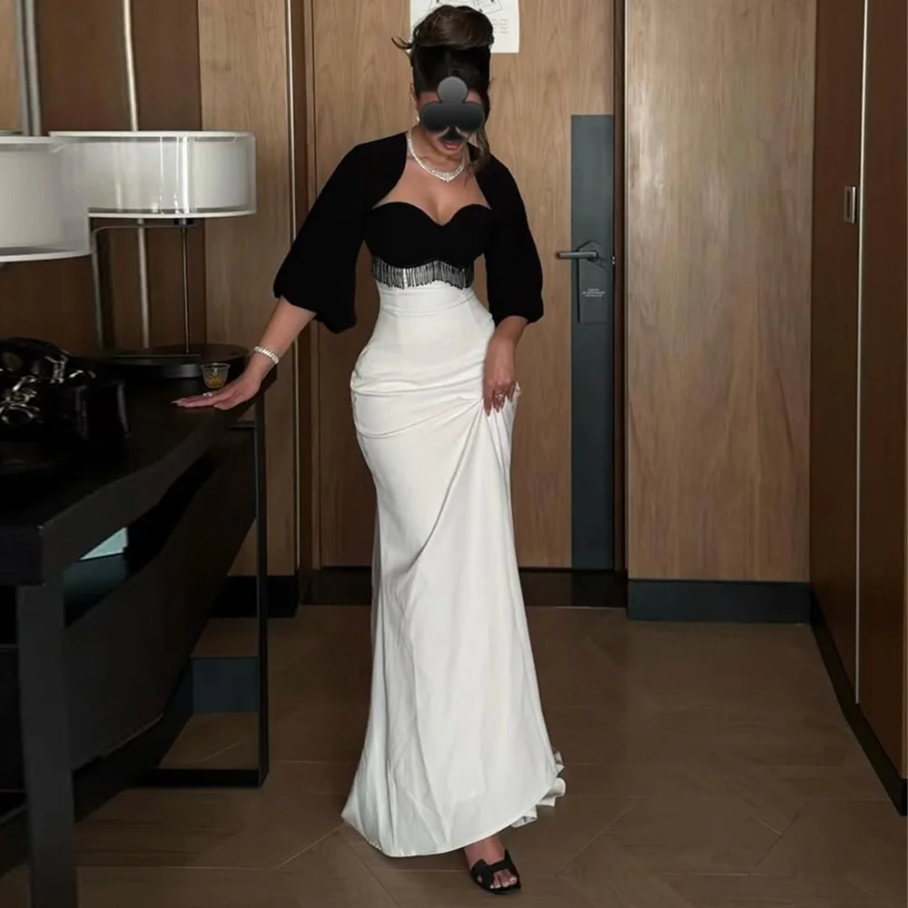 Sweetheart Shawl Half Sleeves Evening Dress Elegant Mermaid Tassel Homecoming Dress High Quality Sweep Train Celebrity Gowns
Sweetheart Shawl Half Sleeves Evening Dress Elegant Mermaid Tassel Homecoming Dress High Quality Sweep Train Celebrity Gowns