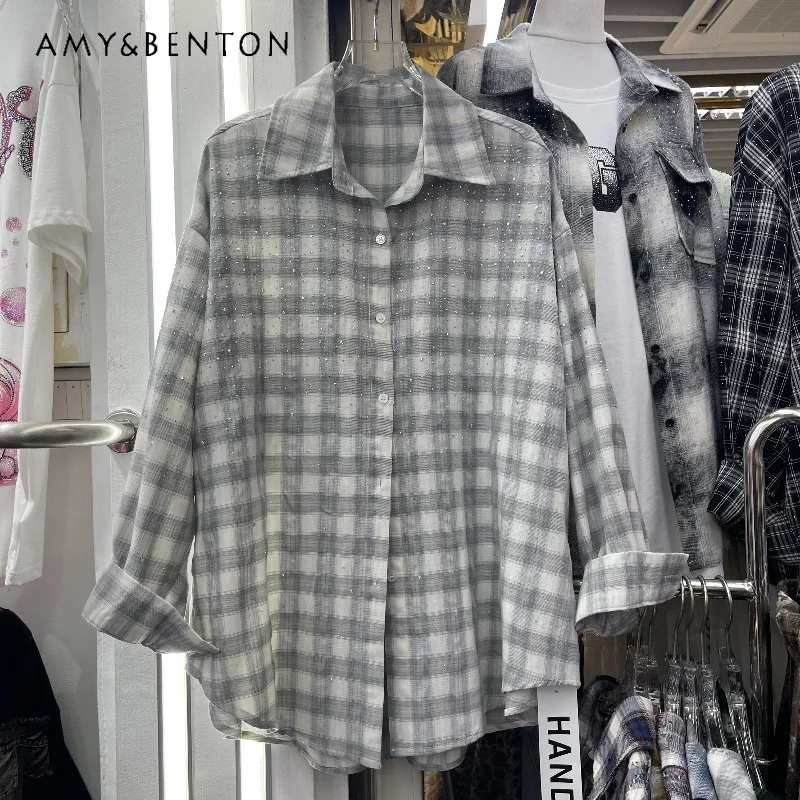 2026 Spring And Autumn New Loose Long-Sleeves Plaid Shirt Casual Fashion Versatile Slimming Women's Cool Blouse Top Y2k Clothes
2026 Spring And Autumn New Loose Long-Sleeves Plaid Shirt Casual Fashion Versatile Slimming Women's Cool Blouse Top Y2k Clothes
